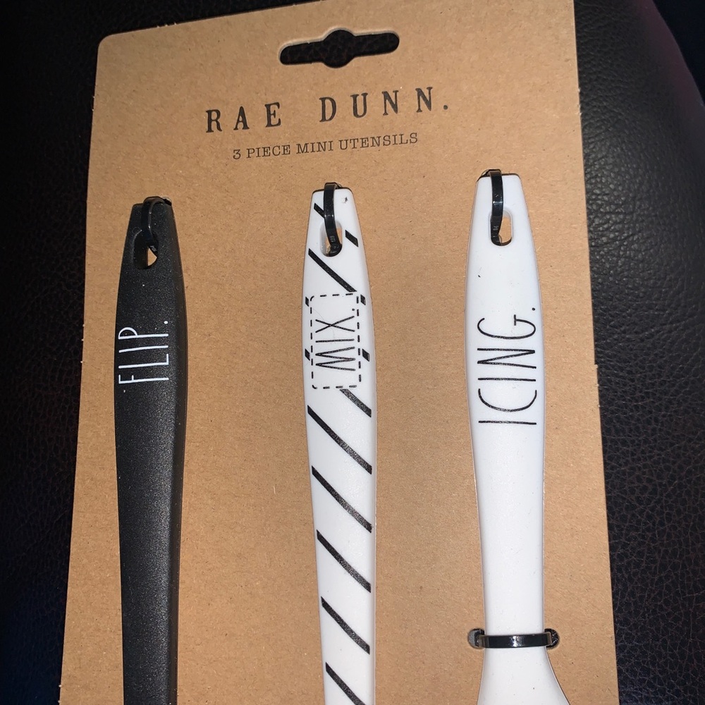 Rae Dunn 3 Piece Mini Utensils FLIP. MIX. ICING. NEW - Picture 2 of 3